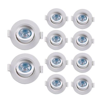 10 Spot De Led Embutir Alltop Mr11 Redondo 3w Bivolt Taschibra 6500k Luz Fria