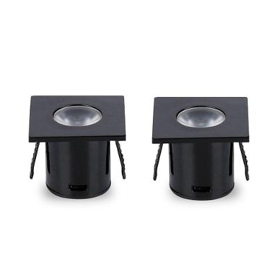 Kit 2 Spot Para Móvel Taschibra Pik Led Quadrado Preto Bivolt 6500k Luz Fria