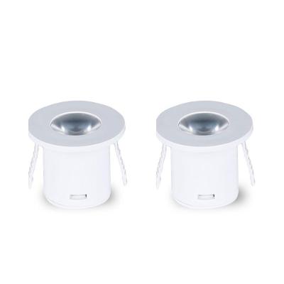 Kit 2 Spot Para Móvel Taschibra Pik Led Redondo Branco Bivolt 6500k Luz Fria