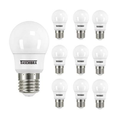 Kit 10 Lâmpadas Led Bolinha Tkl 4,9w Taschibra E27 Bivolt 6500k Luz Fria
