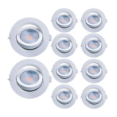 Kit 10 Spot De Led Embutir Alltop Par20 Redondo 7w Bivolt Taschibra 3000k Luz Quente