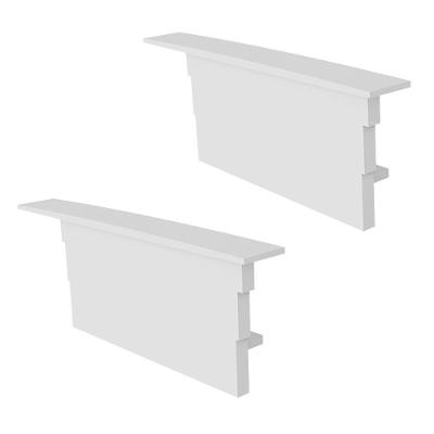 Kit Acessórios Taschibra Para Perfil Embutir 2,5x6,2cm Zenith 62 Branco