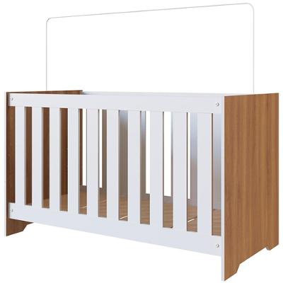 Berço Mini Cama 3 Em 1 La003 Nogal Manchester Branco Comm Nogal Manchester Branco