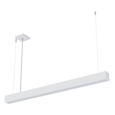 Lustre Pendente Taschibra Vetor Linear Led 35w Bivolt Branco 6500k Luz Fria