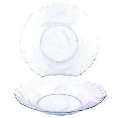 Kit Jogo Pratos Fundo Sopa Transparente 10 Peças 22,5cm