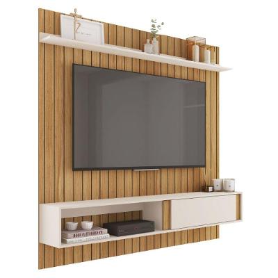 Painel Para Tv Até 65 Polegadas Ripado 1,80m Londres Buriti - Off White Caemmum Buriti-off White