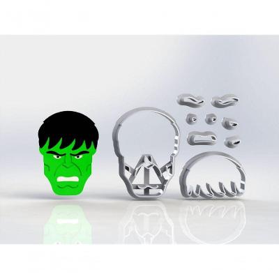 Cortador Rosto Hulk Modular Tamanho 6Cm