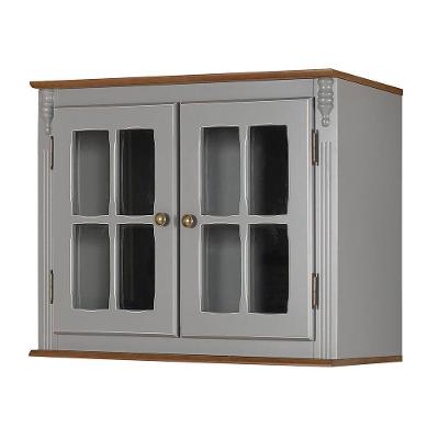 Aéreo Cozinha 120cm 3 Portas Vidro Laca Off White