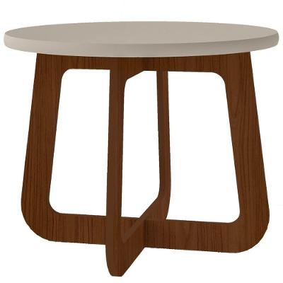 Mesa De Centro Jasmin 100% Mdf Cedro / Off White