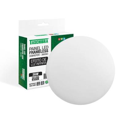 Painel De Led Taschibra Frameless Redondo Sobrepor 36w Bivolt