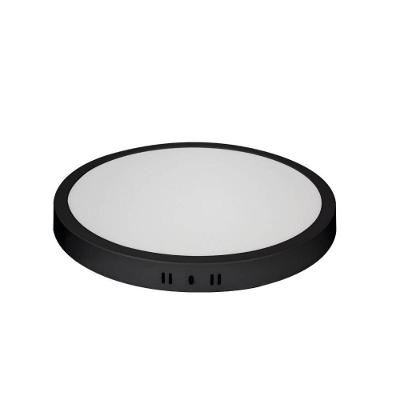 Painel De Led Blumenau Redondo Sobrepor 24w Bivolt Preto 4100k Luz Neutra