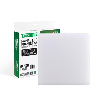 Painel De Led Taschibra Frameless Quadrado Sobrepor 48w Bivolt.
