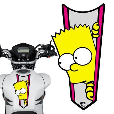 Adesivo Faixa Gravata Sem Resina Bart Simpson Rosa Cor Rosa