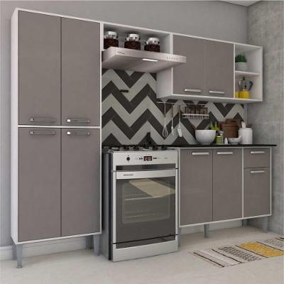 Cozinha Compacta Multimóveis Coimbra Fgl2840 Com Armário E Balcão Branca/lacca Fumê