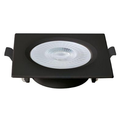 Spot Embutir Quadrado 94mm Recuado 6w 3000k Preto Preto - Bivolt
