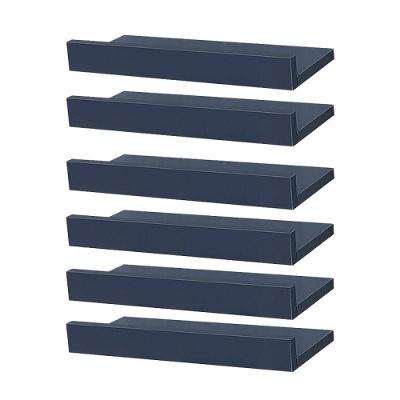 Kit 6 Prateleiras Porta Quadros 60 X 10cm Azul Suporte