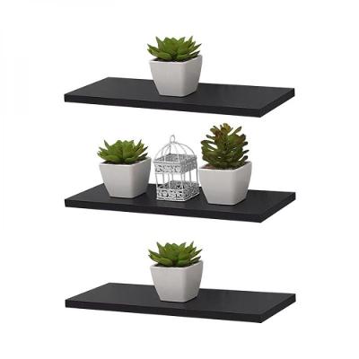 Kit 3 Prateleiras 40 X 20cm Preta Suporte Invisível