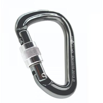 Mosquetão Usclimb Aluminio Hms Trava Rosca 28kn Ce En Cinza