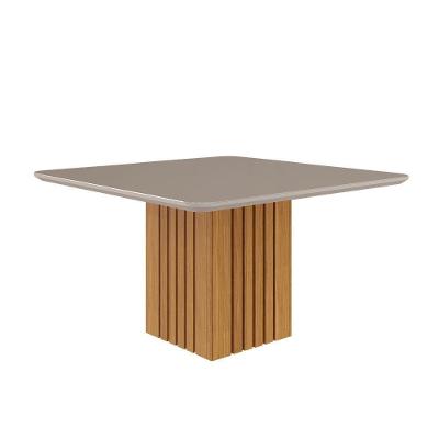 Kit Sala Jantar Ana 130X80 8 Cadeiras Clarice Cimol Nature Off White Nude Nature Offwhite Nude