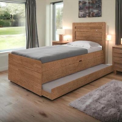 Cama Baú Larissa Solteiro Naturale Com Auxiliar Framar