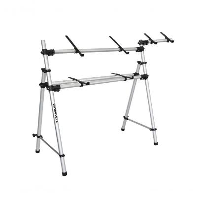Rack Suporte Profissional Titanium Ty215 Bem P/ 2 Teclados + Suporte De Notebook