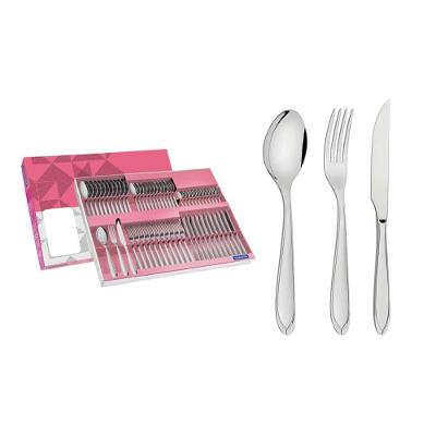 Faqueiro Laguna Em Aço Inox Com Facas Para Churrasco Acabamento Em Brilho 60 Peças