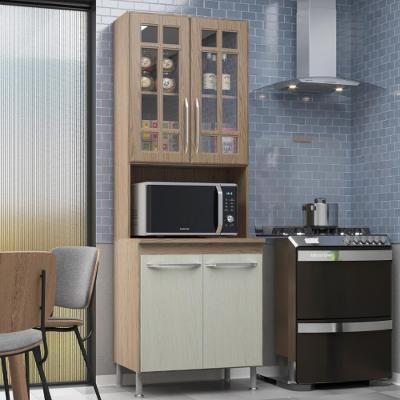 Torre Quente Modulada Com Vidro Para Forno Fidelitá Paris 70cm 4 Portas Nogal/salinas