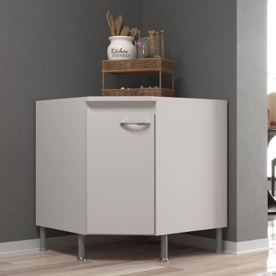 Balcão Modulado De Canto Com Tampo Fidelitá Viena 75cm 1 Porta Branco