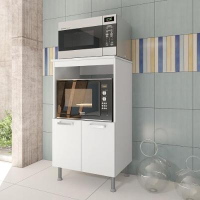 Balcão De Cozinha Modulado Para Forno E Microondas Fidelitá Verona 65cm 2 Portas Branco