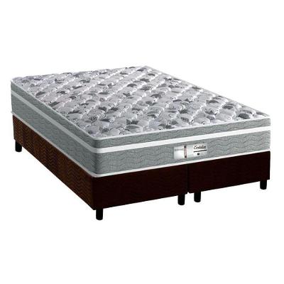 Cama Box King: Colchão Molas Ensacadas Probel MasterPocket Evolution + Base CRC Suede Brown(193x203)