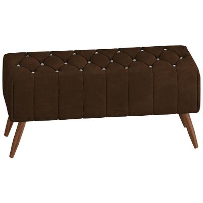 Puff Puf Para Sala 100 Cm Pes Madeira Trit Veludo Sl 942 Peer Sl 942