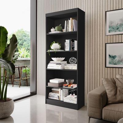 Estante Para Livros 5 Prateleiras Viena Rofemar Móveis Preto