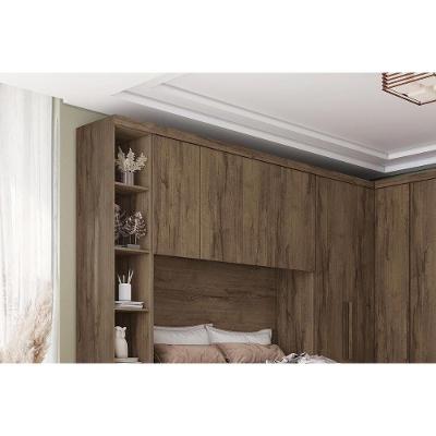 Módulo de Quarto Casal Armário Ponte Aéreo  Rizon c/ 4 Portas Branco - Novo Horizonte