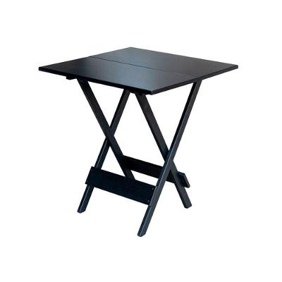 Mesa Dobravel De Madeira 90x90 - Preto - Preto