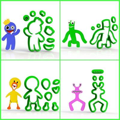 Cortador Kit Roblox Rainbow Friends 4 Modelos Modulares Tamanho 5 Cm