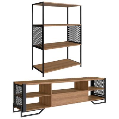 Rack 180 Cm Gaveta Estante 77 Cm Industrial 17x24 Mell Preto Pp Mell Preto