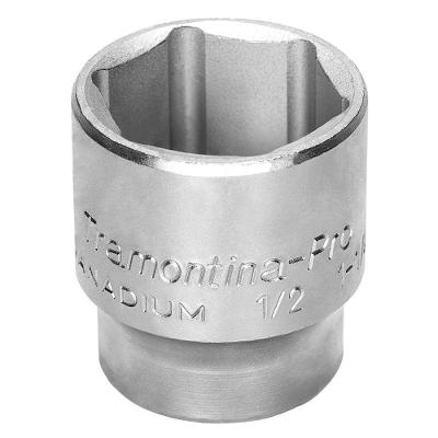 Soquete Sextavado Em Aço Cromo Vanádio 1" - Encaixe 1/2" Tramontina Pro Tramontina