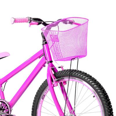 Bicicleta Feminina Aro 24 Aero + Kit Passeio Cor Pink E Rosa