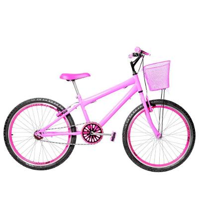 Bicicleta Feminina Aro 24 Aero Cor Rosa E Pink