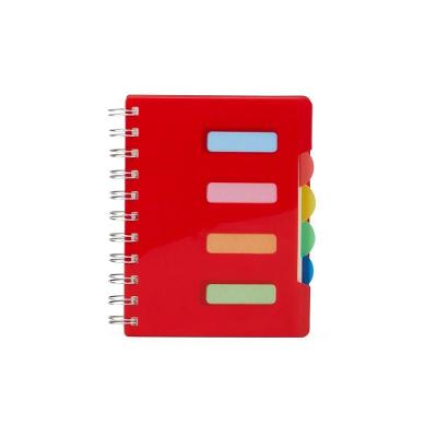 Caderno Pequeno Com Divisórias Espiral Anotações Pauta Vermelho