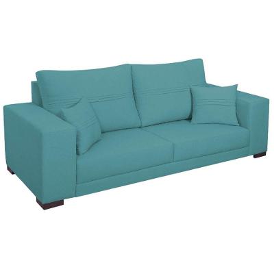 Sofá 2 Lugares Madri Suede - Amarena Móveis Cor Azul Turquesa