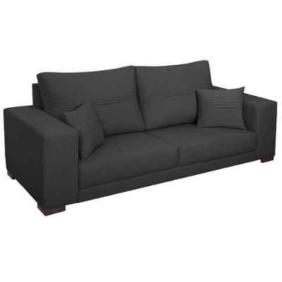 Sofá 2 Lugares Madri Suede - Amarena Móveis Cor Preto