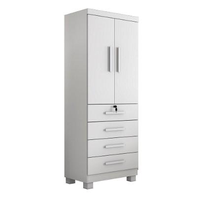 Multiuso Roupeiro Maia 2 Portas 4 Gavetas Com Chave Benetil Branco