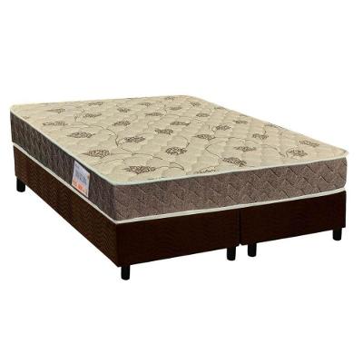 Cama Box King: Colchão Anatômico Orthoflex D33/EP Matera + Base CRC Suede Brown(193x203)