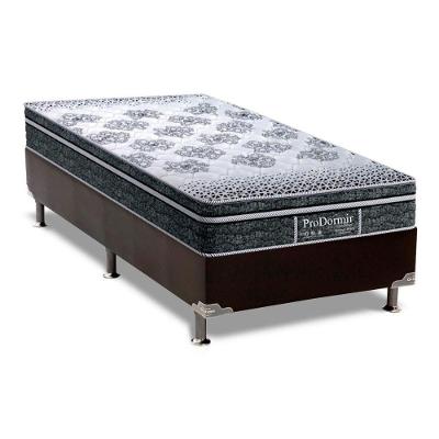 Cama Box Solteiro: Colchão Molas Ensacadas Probel MasterPocket ProDormir Springs + Base CRC Courano Black(88x188)