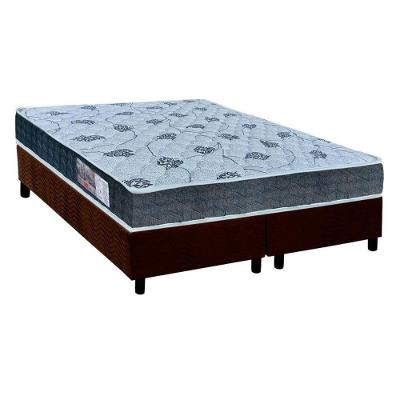 Cama Box King: Colchão Espuma D45 Orthoflex /EP Cecina + Base CRC Suede Brown(193x203)