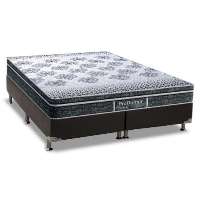 Cama Box King: Colchão Molas Ensacadas Probel Masterpocket Prodormir Springs + Base Black(193X203)