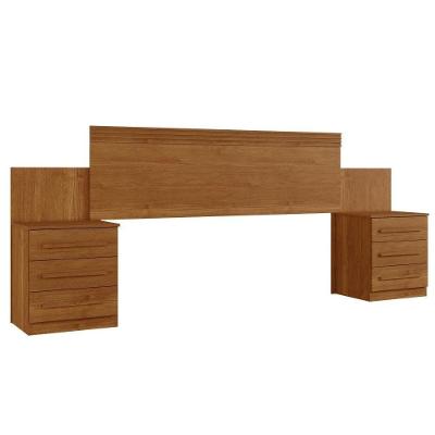 Cabeceira Casal Império Extensível Com Mesa De Cabeceira Benetil Cinamono