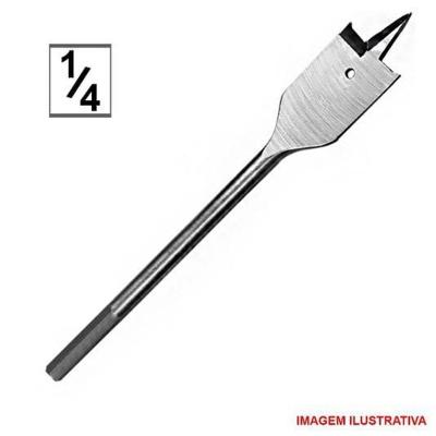 Broca De Aço Chata Para Madeira 1-4'' - Fertak