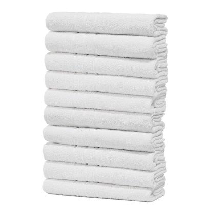 Kit 10 Toalhas De Rosto Atacado Macia Direto De Fabrica Prata - Branco